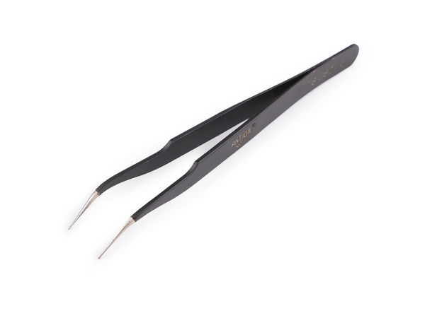 Pensete Premium de Precizie din Oțel Inoxidabil - Vârf Subțire Drept și Curbat, 13,5 cm