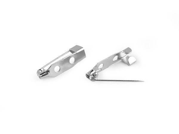 Baze platinate pentru broșe (5x20mm) - Componente premium de galanterie pentru bijuterii DIY, broșe și ornamente