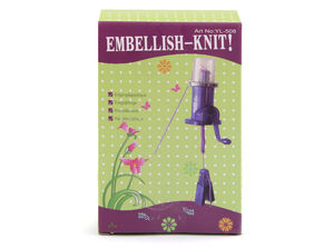 Morișcă de tricotat premium cu manivelă - Dispozitiv violet pentru realizat șnururi, ideal pentru proiecte de lucru manual, împletituri și decorațiuni textile