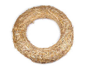 Coroniță premium din paie împletite - Bază decorativă naturală mare de 60 cm pentru artizanat și floristică