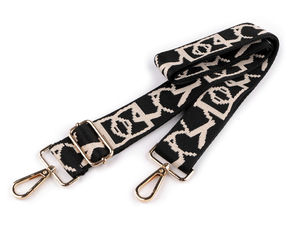 Curea reglabilă din chingă textilă pentru geantă, cu carabine metalice - Baretă premium de schimb pentru umăr și crossbody, lățime 3,8 cm