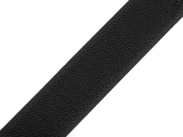 Bandă arici premium neagră - doar partea aspră (lățime 25 mm)