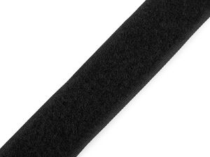 Bandă de fixare premium tip arici (doar partea cu bucle) - lățime 25 mm (Negru)