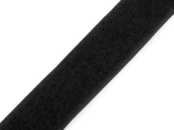 Bandă de fixare premium tip arici (doar partea cu bucle) - lățime 25 mm (Negru)