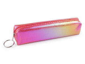 Penar și portfard holografic - Organizator compact multifuncțional de călătorie cu fermoar și inel metalic (18x4 cm)