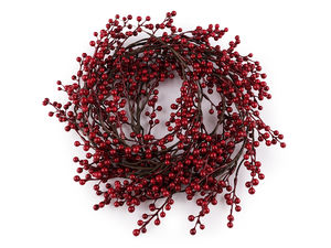 Ghirlandă artificială premium cu scorușe mici - Tulpină flexibilă cu sârmă pentru decorațiuni festive