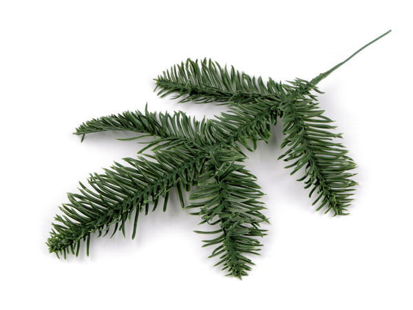 Ramură artificială de conifer verde modelabilă pentru coronițe, aranjamente florale și decoruri de masă