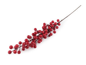 Crenguță decorativă cu scorușe artificiale - Crenguță cu bobițe roșii pentru coronițe de toamnă și iarnă, ikebana și aranjamente florale de sărbători