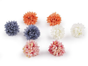 Flori artificiale din textil premium, Ø 4 cm - Mix de culori asortate pentru lucru manual, coronițe și accesorii de păr DIY