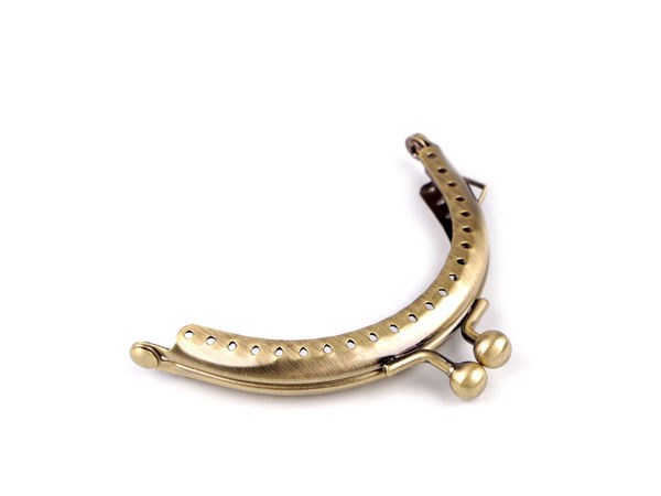 Ramă metalică de cusut pentru portofel, cu închizătoare clic-clac (8 x 8.5 cm) - Accesorii pentru confecționarea poșetelor