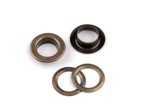 Capse și ocheți metalici rezistenți la rugină (Ø interior 10 mm, Ø exterior 16 mm)