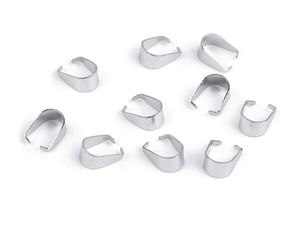 Contrale din oțel inoxidabil pentru pandantive - Agățătoare premium tip clips pentru bijuterii, Platină
