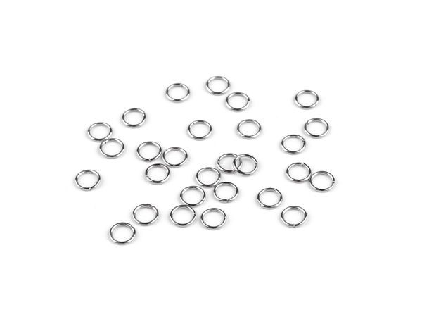 Inele de legătură premium din oțel inoxidabil - Zale de legătură cu finisaj platinat pentru bijuterii (6 mm - 10 mm)