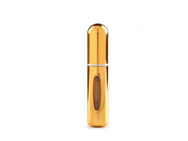 Atomizor de parfum reîncărcabil premium pentru călătorie (8 cm) – Sticluță spray mini, portabilă pentru poșetă