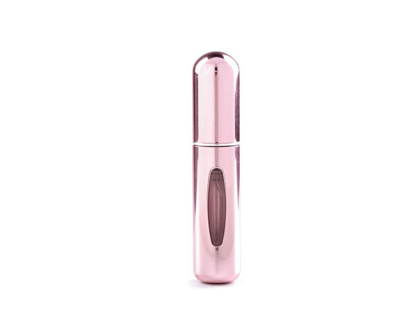 Atomizor de parfum reîncărcabil premium pentru călătorie (8 cm) – Sticluță spray mini, portabilă pentru poșetă