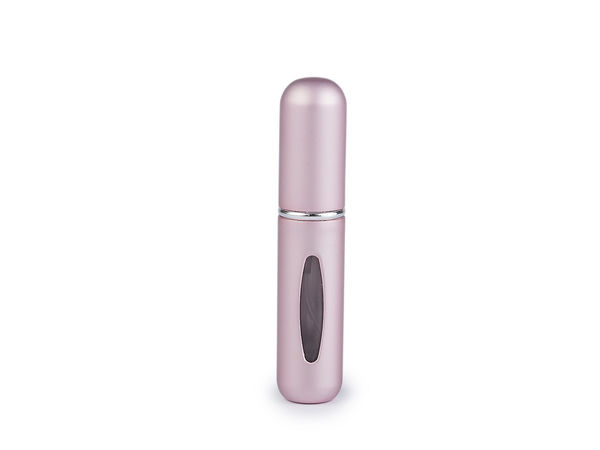 Atomizor de parfum reîncărcabil premium pentru călătorie (8 cm) – Sticluță spray mini, portabilă pentru poșetă