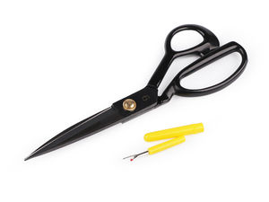 Foarfecă profesională de croitorie QK (24 cm) – Foarfecă textilă integral metalică, de mare rezistență, cu mâner ergonomic și descusător