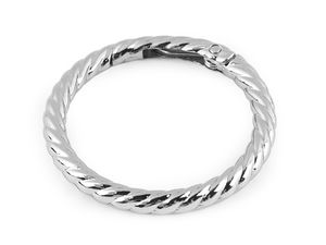 Carabină rotundă decorativă premium cu model răsucit, Ø38 mm - Feronerie metalică pentru genți, rucsacuri și accesorii