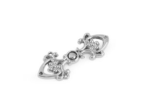Închizătoare decorativă filigranată elegantă - Sistem de închidere metalic de cusut (42 mm)