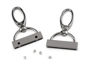 Carabină metalică rotativă premium cu terminal plat pentru chingă - Închizătoare de 30mm pentru genți, mânere și creații handmade