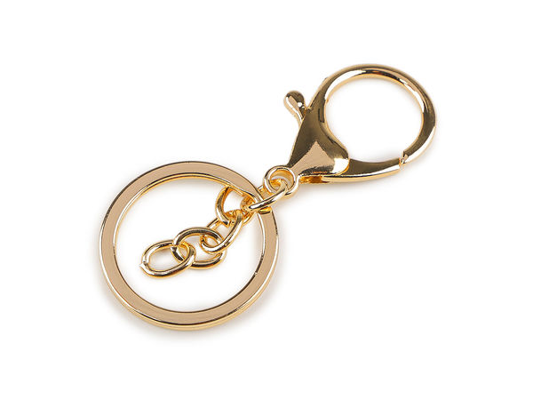 Breloc premium cu carabină, lanț și inel despicat pentru chei și accesorii de geantă