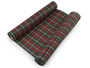 Traversă de masă elegantă pentru Crăciun și țesătură decorativă cu lurex strălucitor (lățime 36 cm)