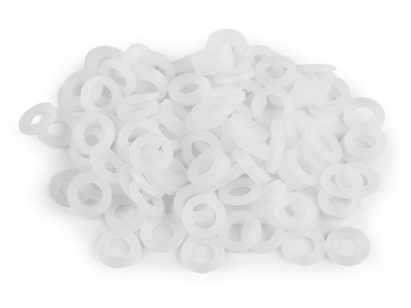 Inele premium din silicon transparent de 15 mm pentru genți croșetate, poșete și accesorii