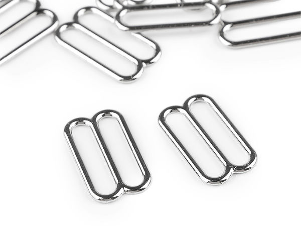 Regulatoare metalice premium de 15 mm pentru bretele de sutien - Accesorii cu finisaj nichel pentru lenjerie și costume de baie
