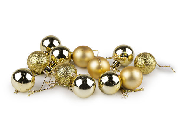Globuri de Crăciun în miniatură elegante (30 mm) - Decorațiuni suspendate premium cu finisaje multiple pentru sărbători