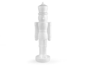 Soldățel spărgător de nuci mare din polistiren pentru decorațiuni de Crăciun (21 x 68 cm) – bază creativă 3D pictabilă pentru proiecte DIY, cu armătură metalică