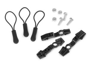 Set cursoare de schimb pentru fermoare, negru, reutilizabil (Mărimi #3, #5, #8) - Kit de reparație cu înșurubare ușoară pentru fermoare din plastic și tip tractor