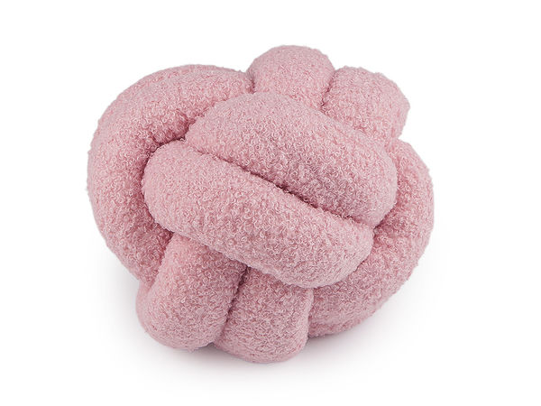 Pernă decorativă tip nod din bouclé (Ø 20 cm) – Pernă de accent premium, înnodată manual