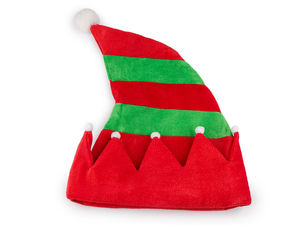 Căciulă roșie festivă de elf de Crăciun - Accesoriu de costum moale pentru petreceri și ședințe foto
