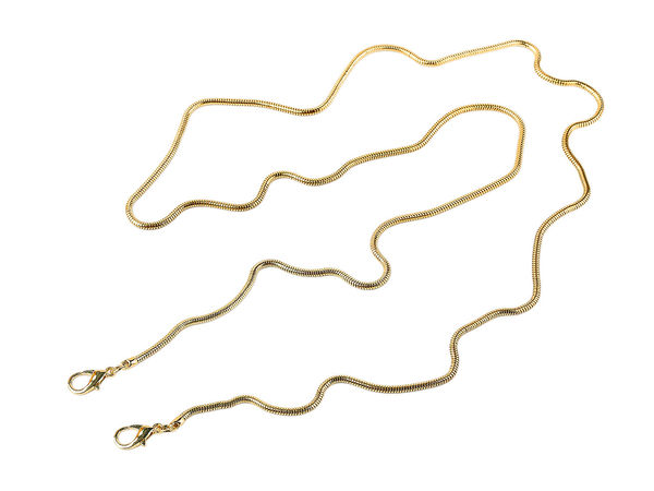 Lanț metalic premium rotund tip șarpe pentru genți, poșete plic și telefoane mobile - 120 cm, Ø 3 mm