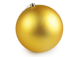Glob gigant de Crăciun auriu mat - ornament supradimensionat de 25 cm pentru decorul de sărbători