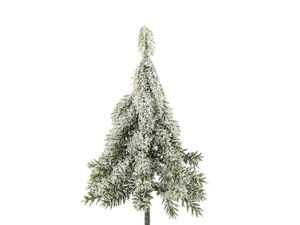 Brad artificial miniatural premium, nins, pe sârmă - 13 cm, Verde