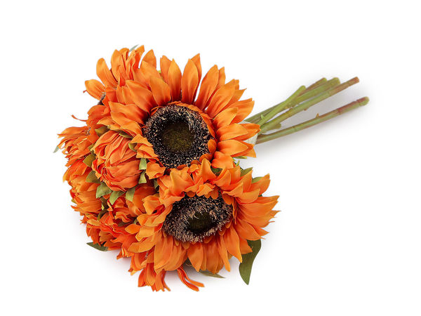 Buchet premium de floarea-soarelui artificială - Aranjament floral realist cu 8 tije pentru decor de toamnă și lucru manual