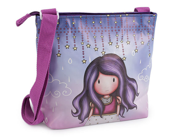 Geantă de umăr tip crossbody pentru fete - Poșetă cu baretă reglabilă și imprimeu grafic față-verso
