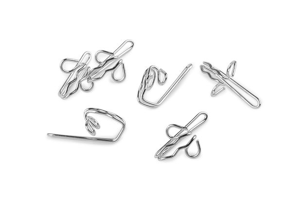 Cârlige metalice premium pentru perdele - Cârlige rezistente la uzură pentru draperii, finisaj nichelat