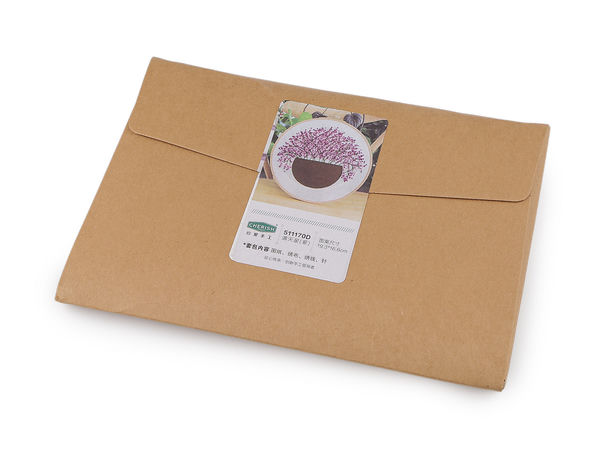 Set premium de broderie DIY cu model preimprimat - Set cadou creativ Buchet floral