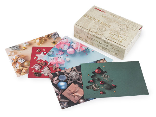 Plicuri cadou de Crăciun pentru bani, 12 x 17.5 cm - Plicuri festive autoadhesive pentru vouchere și felicitări (Set 100 bucăți, 5 modele)