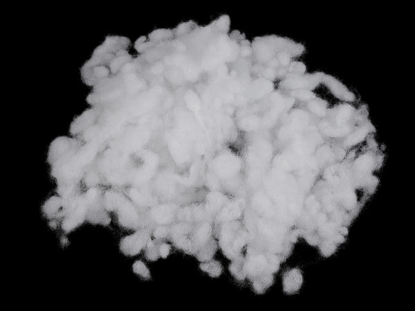 Umplutură premium tip biluțe din poliester cu fibră tubulară pentru jucării și perne - Alb natural neînălbit, pungă de 500 g