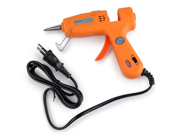 Pistol de lipit la cald cu temperatură dublă (15W/25W) pentru batoane de Ø7 mm – Pistol de lipit ușor pentru proiecte DIY și lucru manual, cu suport