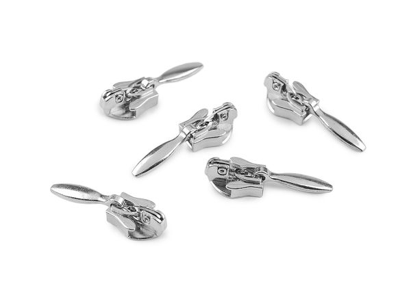 Cursor metalic premium pentru fermoare ascunse din nailon nr. 3 cu autoblocare - Finisaj nichel