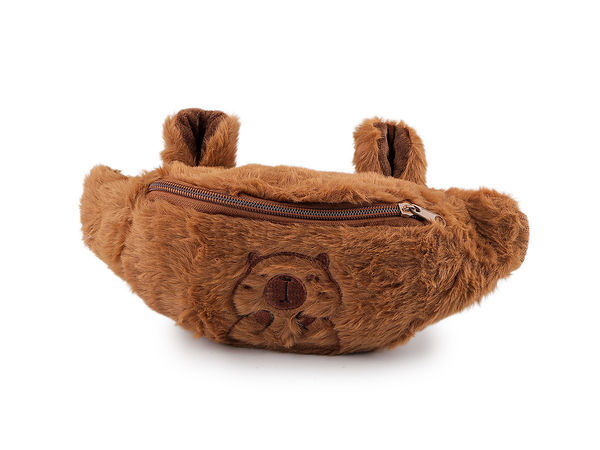 Borsetă din pluș Capibara - Geantă crossbody și de brâu cu tematică animală pentru copii și adolescenți