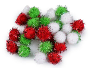 Pompomuri premium din lurex strălucitor (20 mm) – Accesorii decorative elegante pentru modă și proiecte creative (pachet de 30)