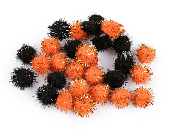 Pom-pomuri premium din lurex strălucitor, 15 mm - elemente decorative sclipitoare pentru lucru manual, îmbrăcăminte și accesorii (pachet de 30 bucăți)