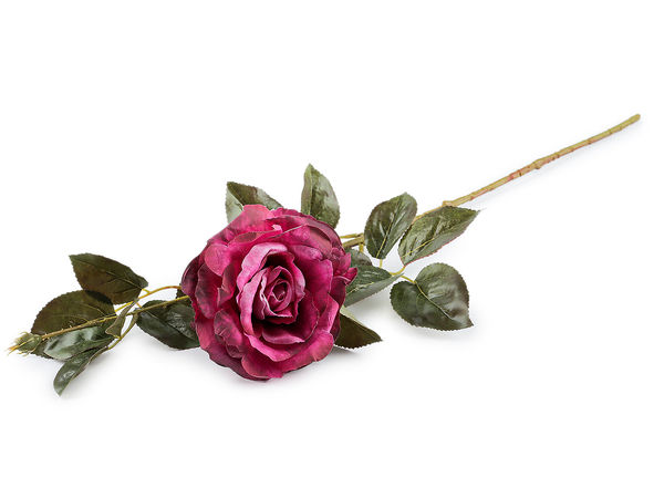 Fir de trandafir artificial premium roz cu tijă flexibilă - Decor floral realist pentru vaze, proiecte de galanterie și aranjamente