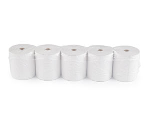 Role termice premium de 80mm pentru case de marcat și terminale (lungime 80m, tub 12mm) - Albe