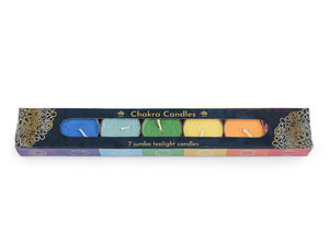 Set premium de 7 lumânări parfumate tip pastilă pentru chakre - Lumânări pentru aromaterapie, meditație, yoga și mindfulness